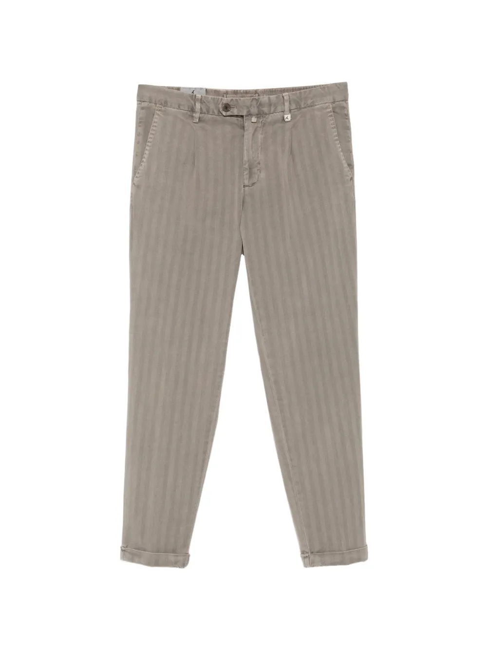 Myths herringbone-pattern pleated trousers - Tons neutres
