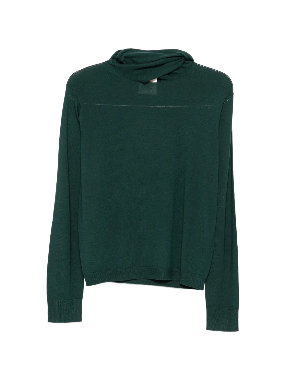 Semicouture Maglia Eden Tie-fastening Sweater In Green