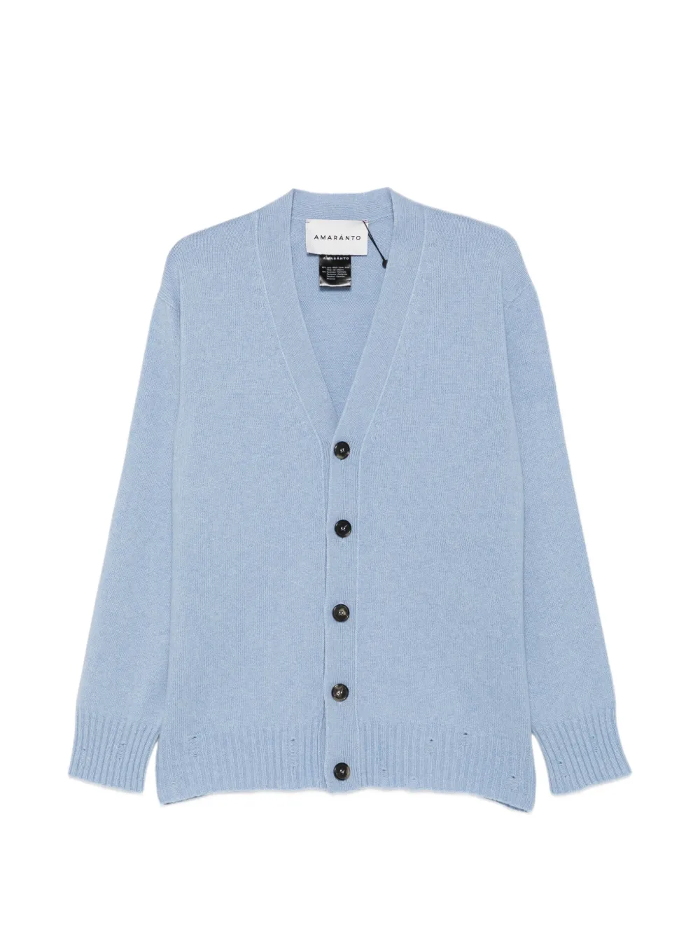 AMARANTO button-up V-neck cardigan - Blue