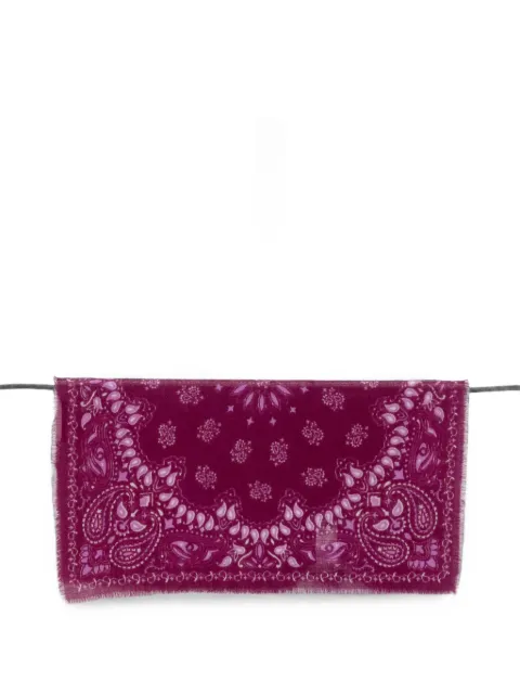 SGOMBERO CANTINE paisley-print frayed scarf