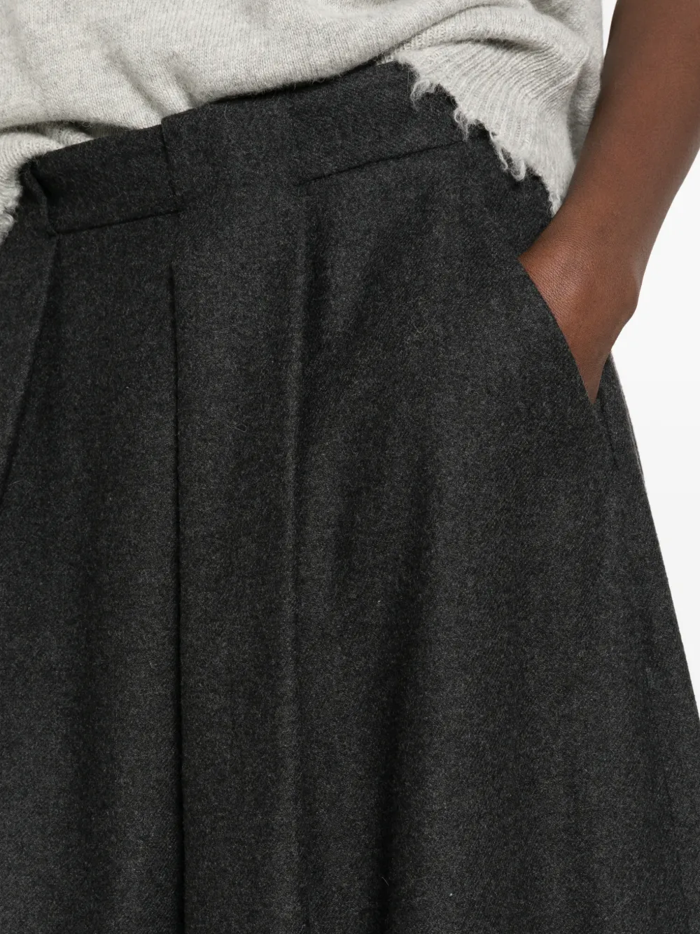 Antonelli pleated-detail maxi skirt Grijs