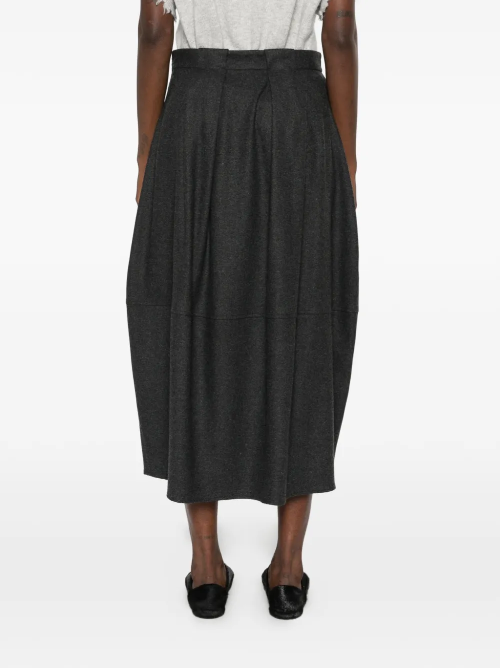 Antonelli pleated-detail maxi skirt Grijs