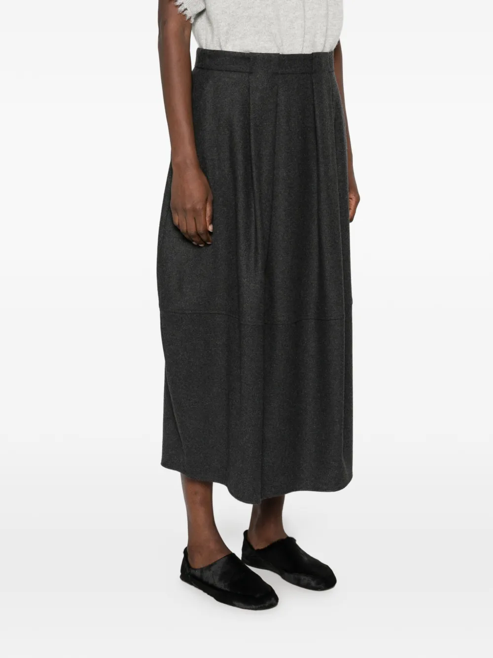 Antonelli pleated-detail maxi skirt Grijs