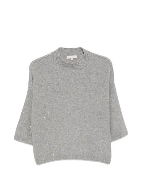 Antonelli sequin-embellished high-neck sweater