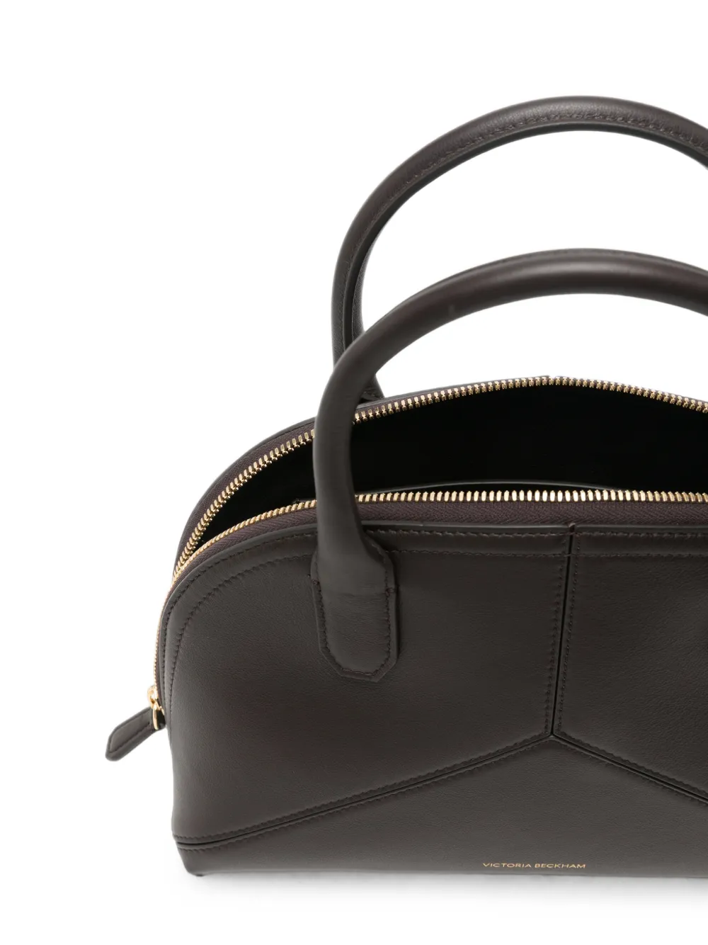 Victoria Beckham Victoria leren shopper met vlakken Bruin