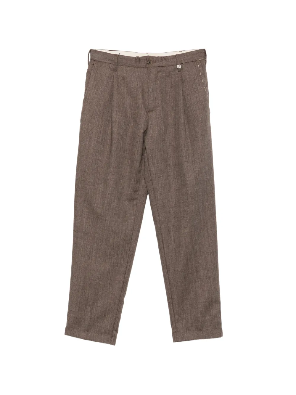 Myths pleated virgin wool trousers Bruin
