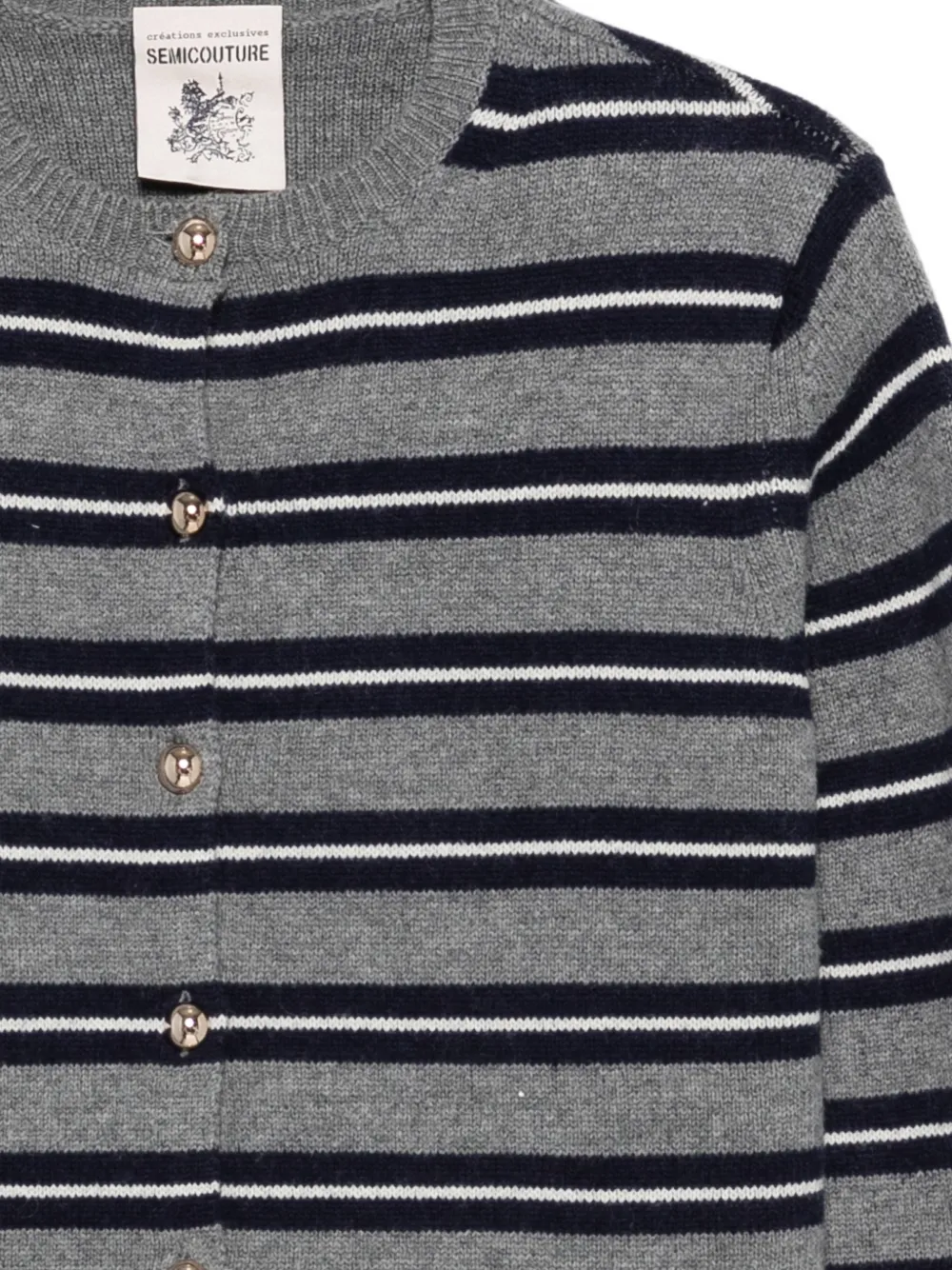 Semicouture Gestreept vest Grijs
