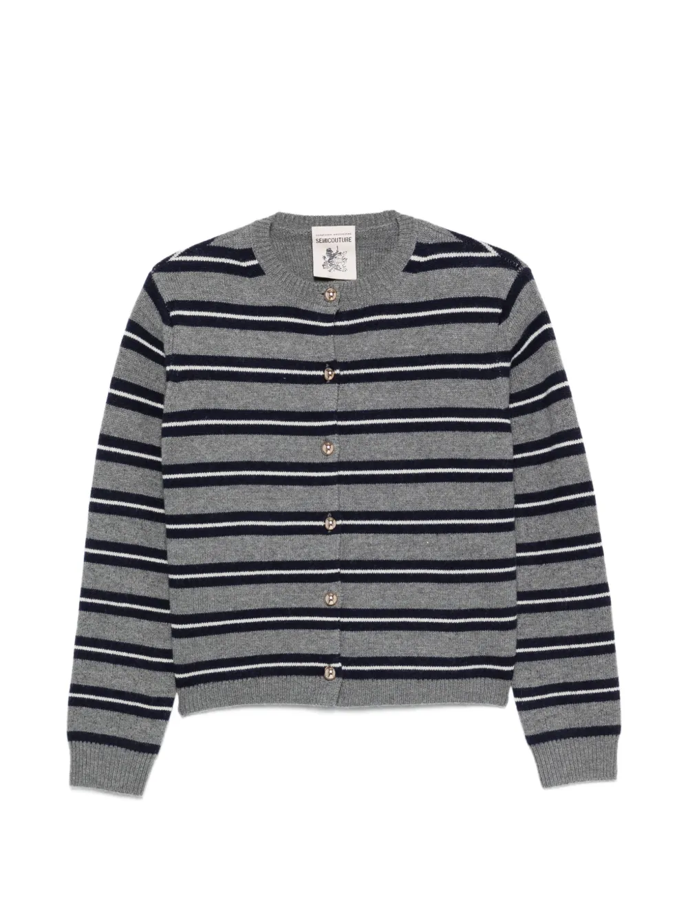 Semicouture striped cardigan - Grau