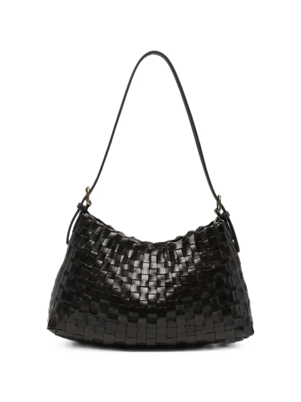 Dragon Diffusion Hobo Salvage Woven Leather Shoulder Bag In Blue