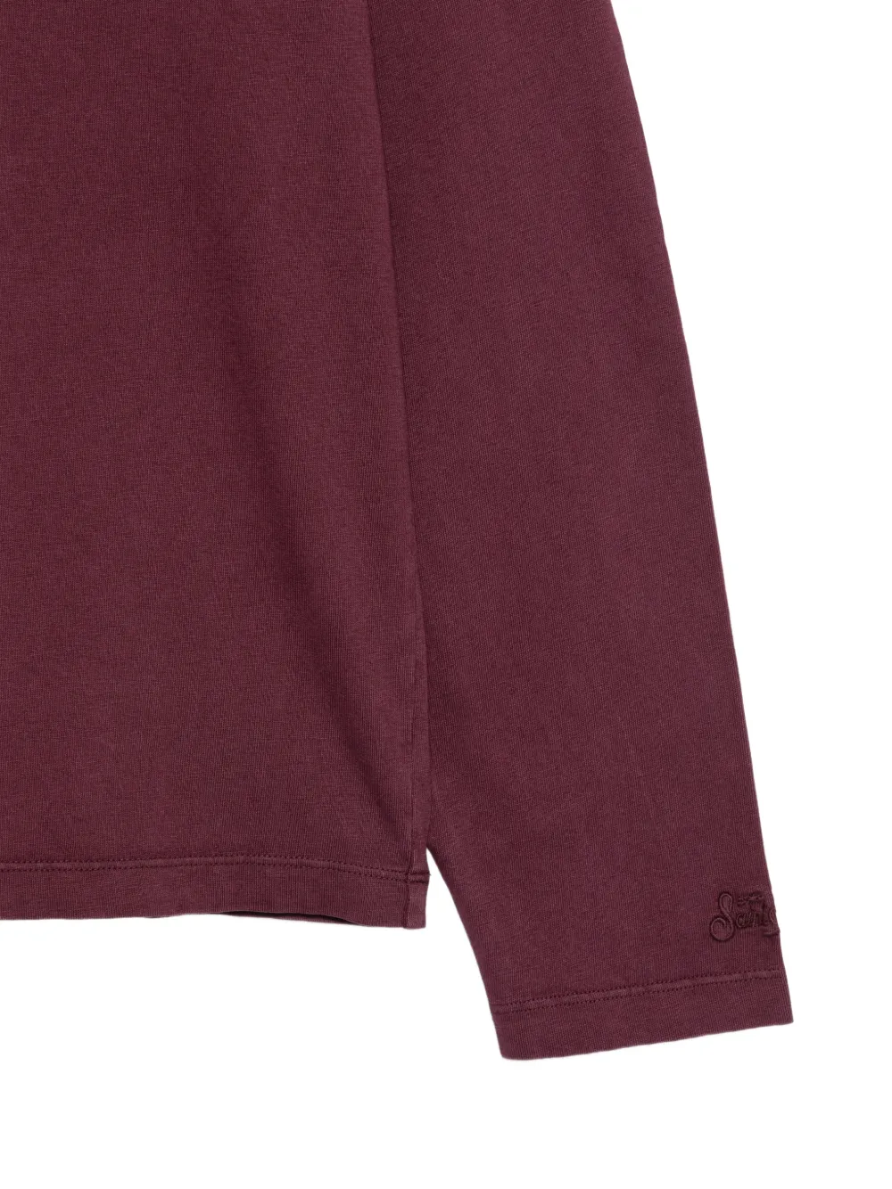 MC2 Saint Barth logo-embroidered long-sleeve T-shirt Paars