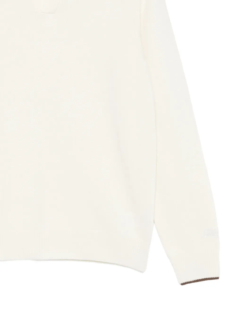 MC2 Saint Barth contrast-trim sweater Beige