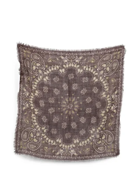 SGOMBERO CANTINE Luna paisley-print frayed scarf
