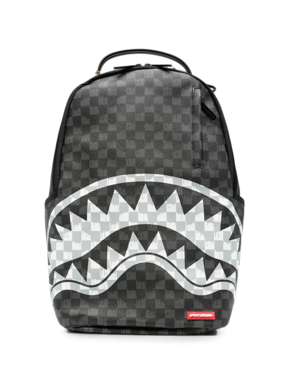 Sprayground Shark Drip Check backpack - Grigio