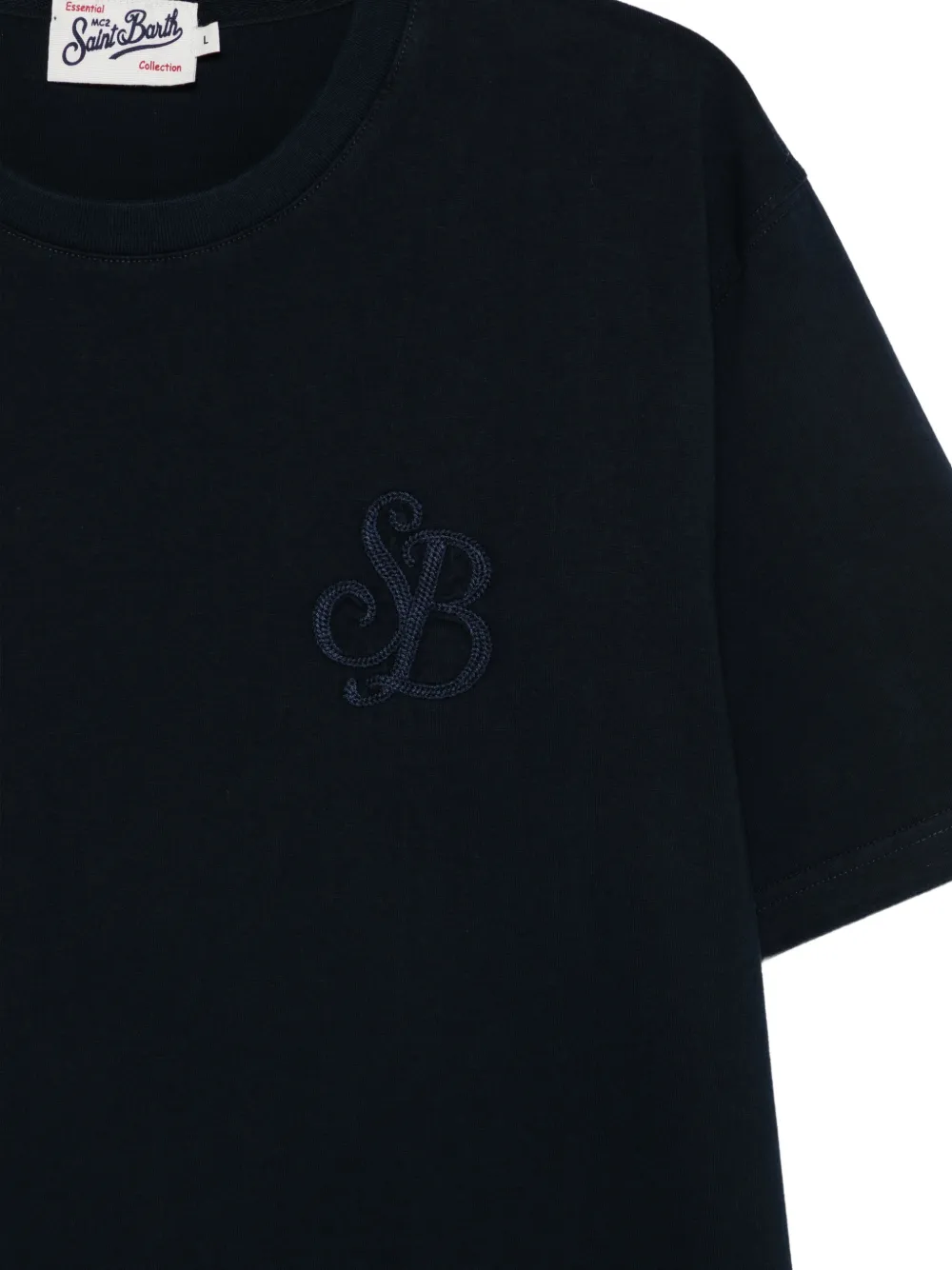 MC2 Saint Barth embroidered-logo T-shirt Blauw