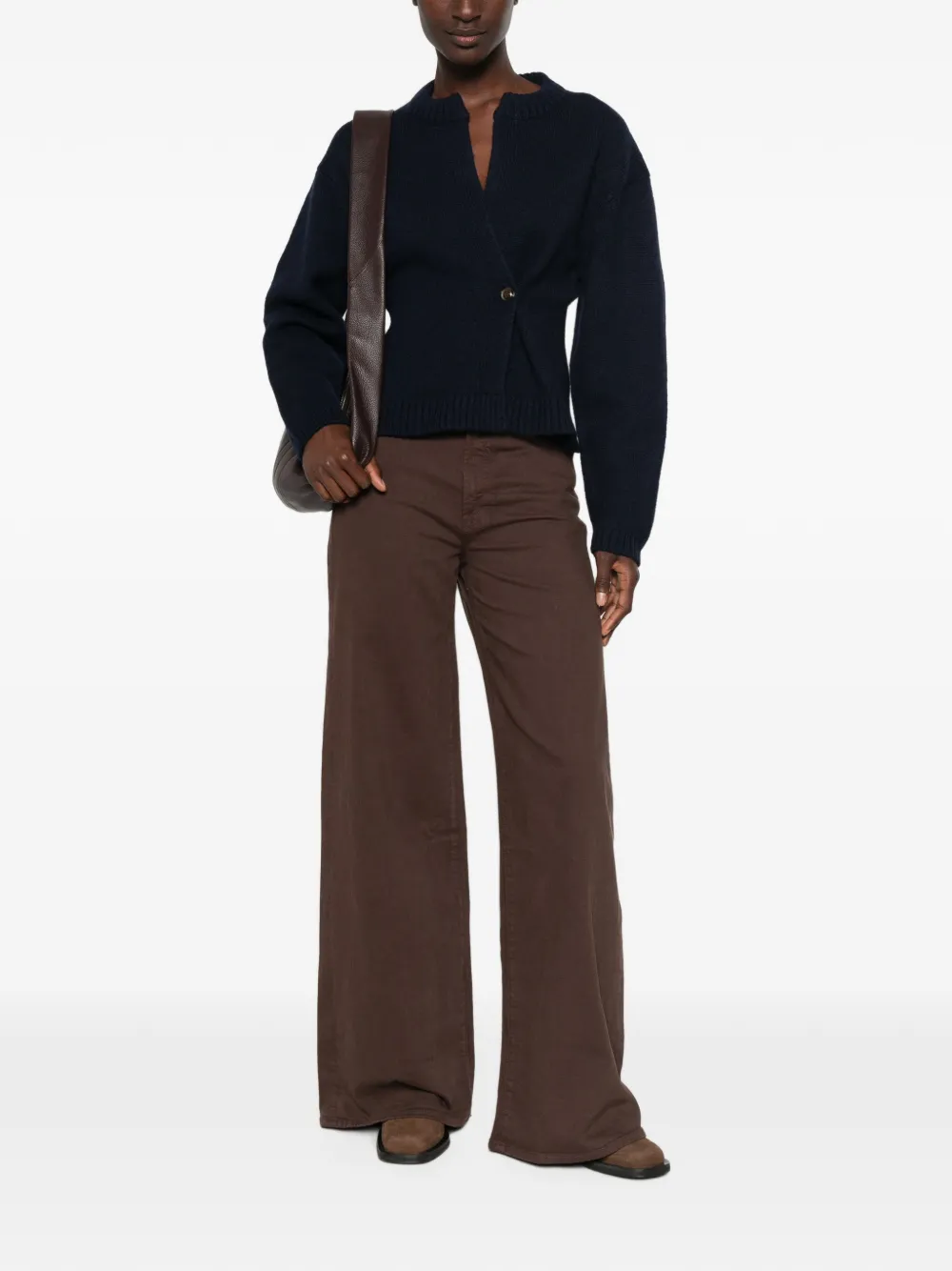MOTHER The Undercover Sneak jeans met wijde pijpen Bruin