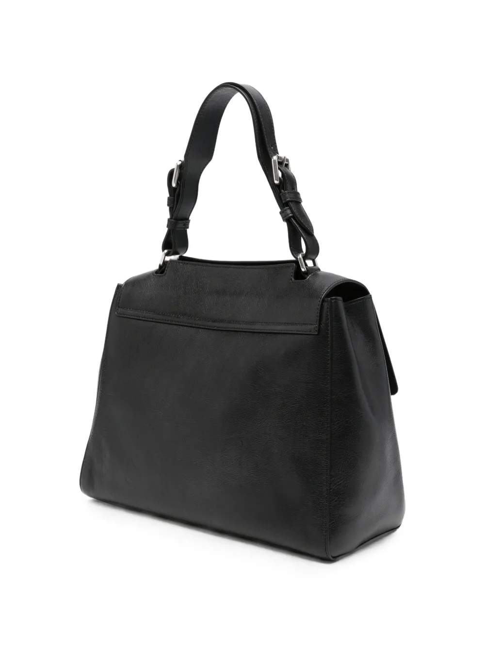 Orciani Medium Sveva Soft shopper met omslag en logo-plakkaat Zwart