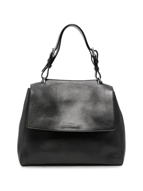 Orciani medium Sveva Soft logo-plaque foldover tote bag