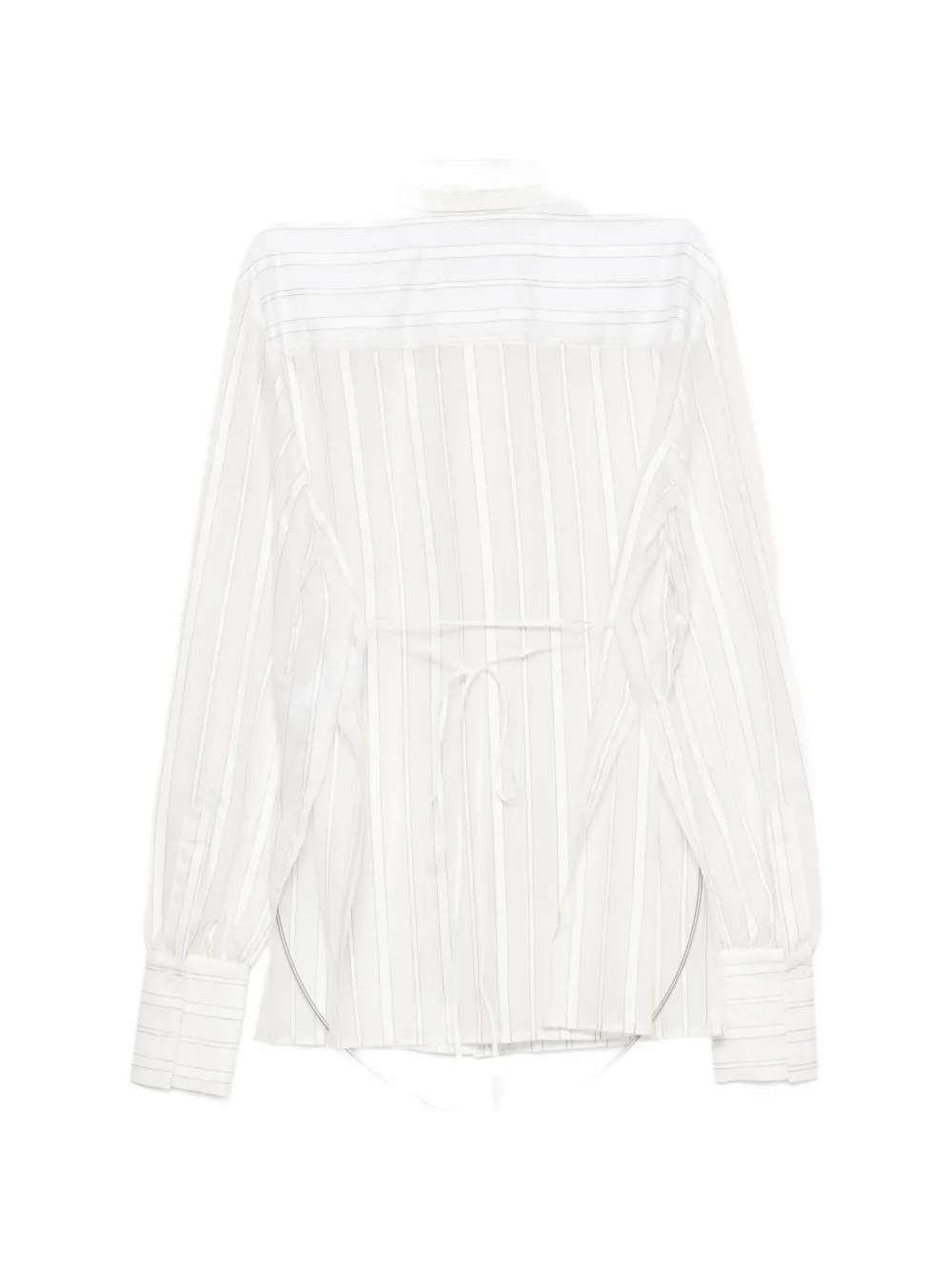 Semicouture Gestreepte blouse met gestrikte rug Wit
