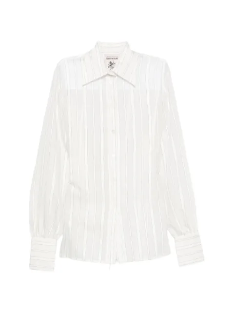 Semicouture striped tie-back shirt