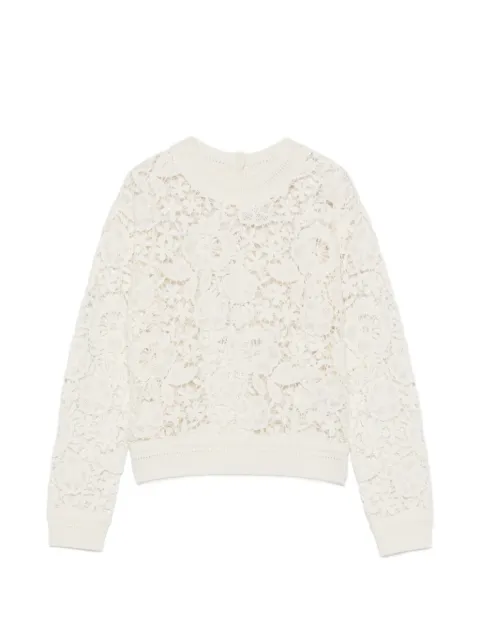 ERMANNO FIRENZE floral-lace sweater