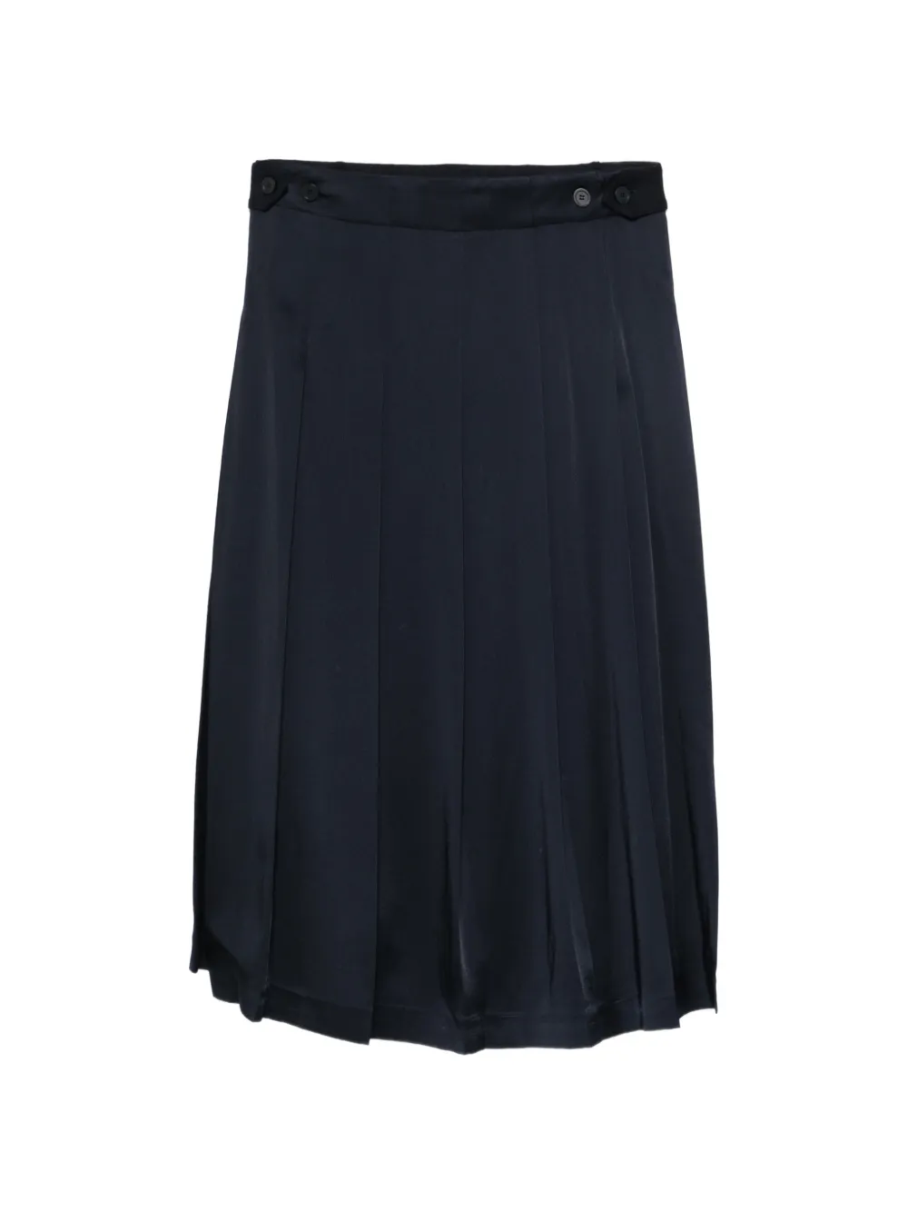 Semicouture Tempest pleated A-line midi skirt Blauw