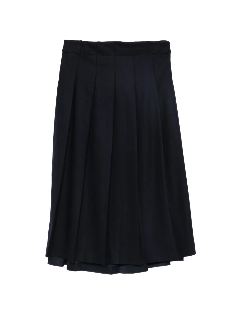 Semicouture Tempest pleated A-line midi skirt Blauw