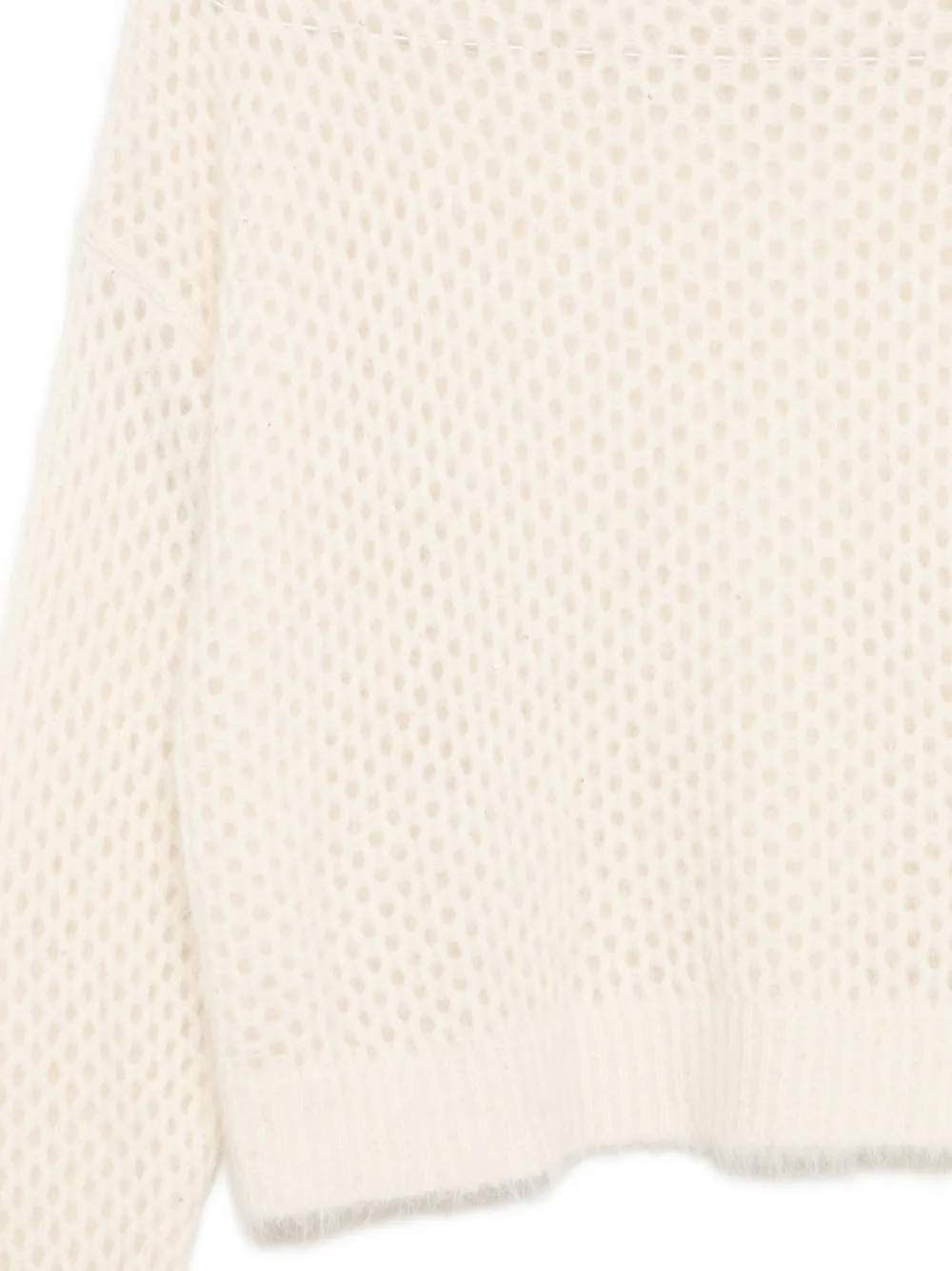 Antonelli Opengebreide trui met hoge hals Beige