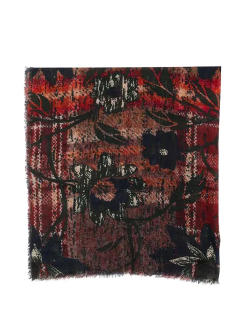SGOMBERO CANTINE floral-print fringed scarf