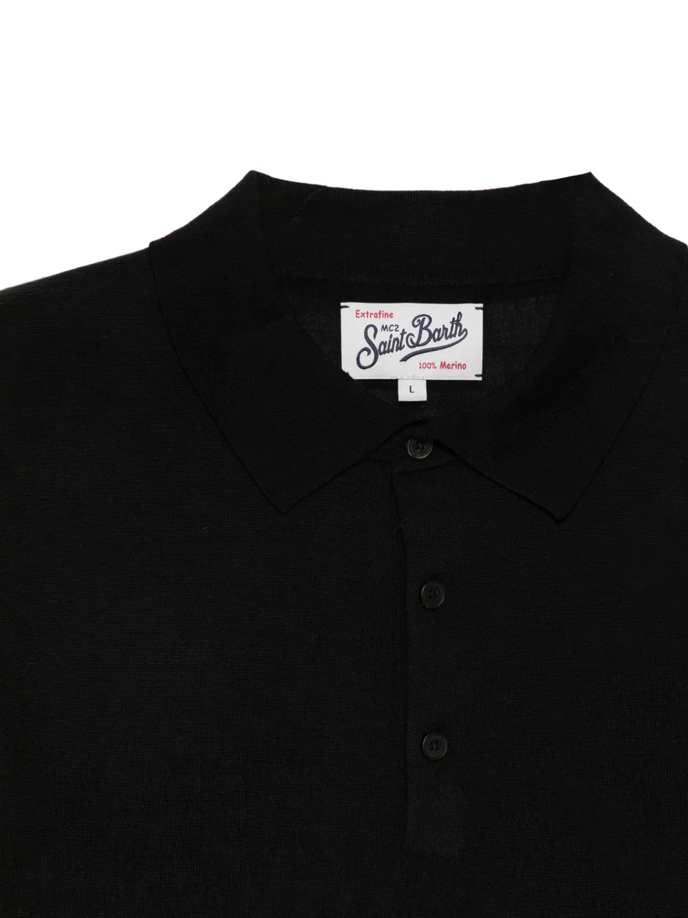 MC2 Saint Barth Alfie long-sleeve polo shirt Zwart