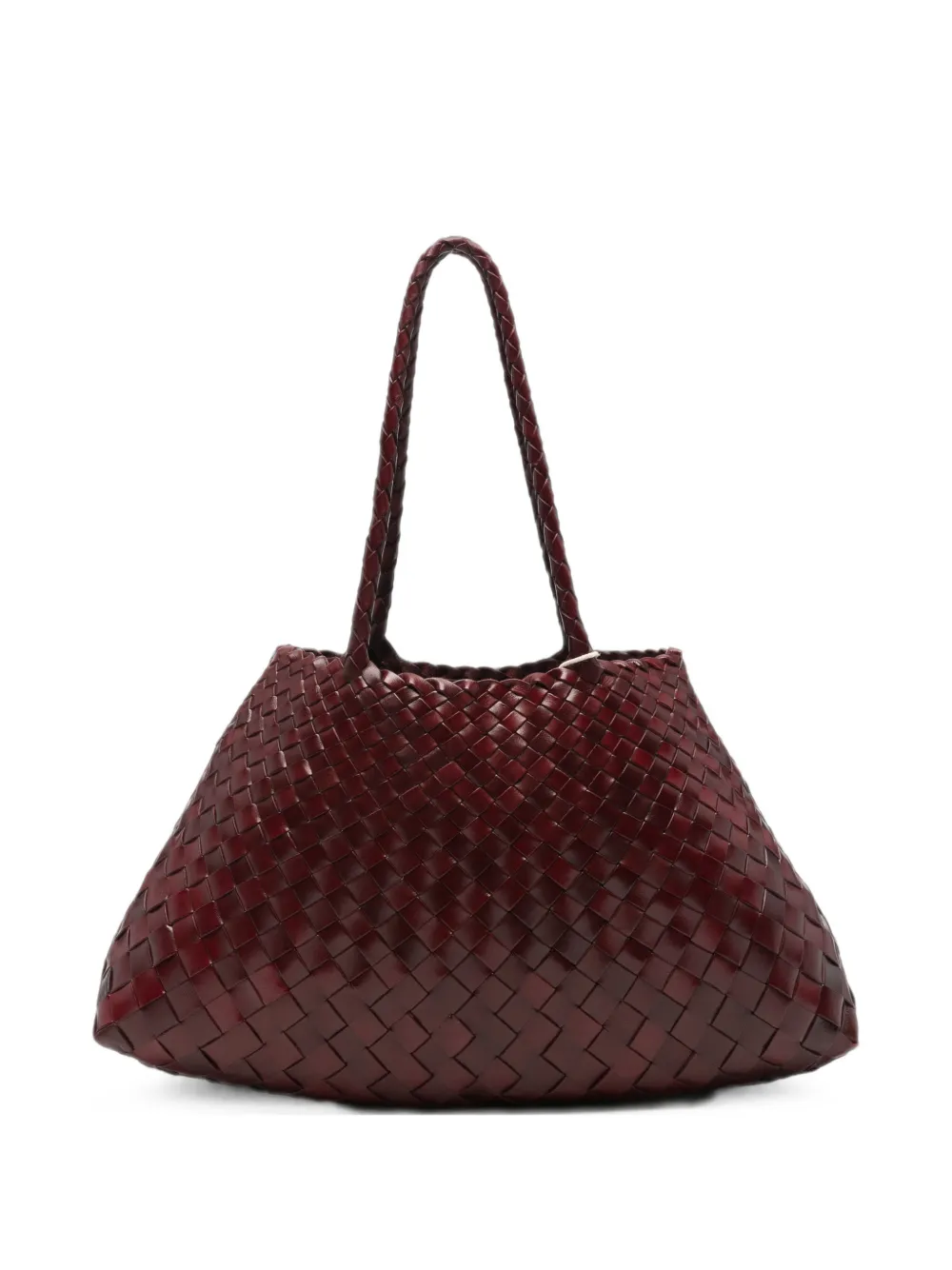 Dragon Diffusion Big Santa Croce Woven Shoulder Bag In Red