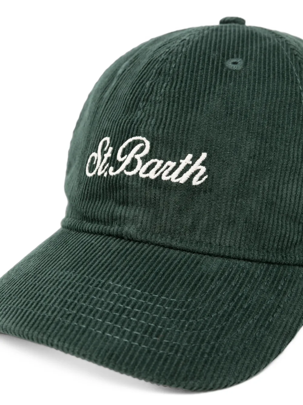 MC2 Saint Barth logo-embroidered corduroy baseball cap Groen