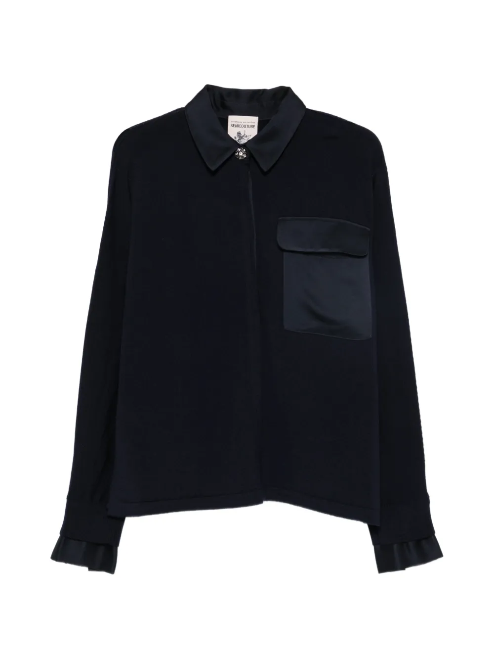 Semicouture Laetitia patch-pocket cardigan - Blu