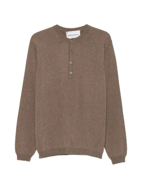 AMARANTO button-placket sweater
