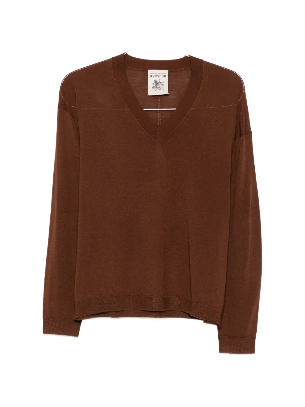 Semicouture Jade Sweater In Brown