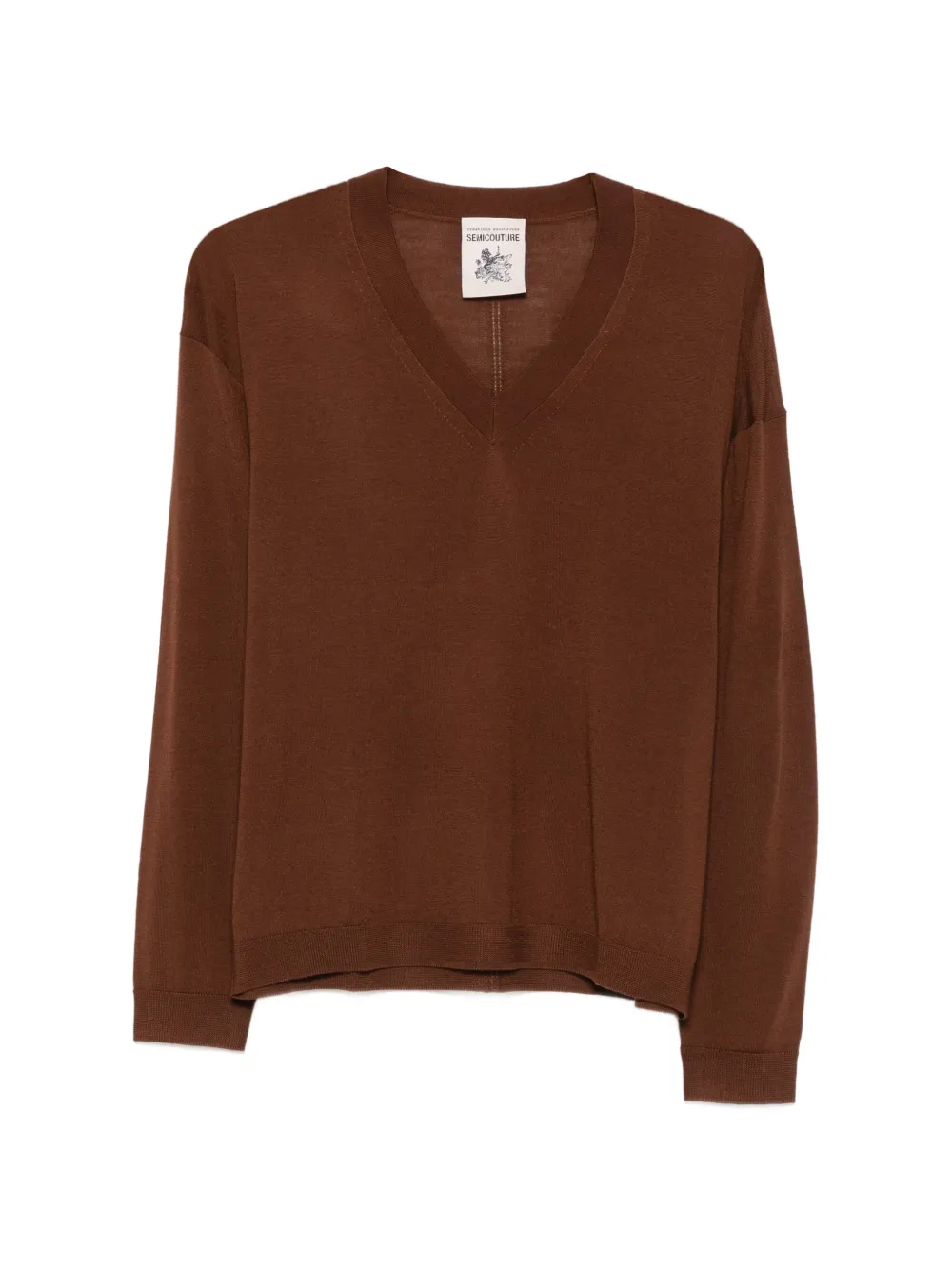 Semicouture Jade sweater - Marrone
