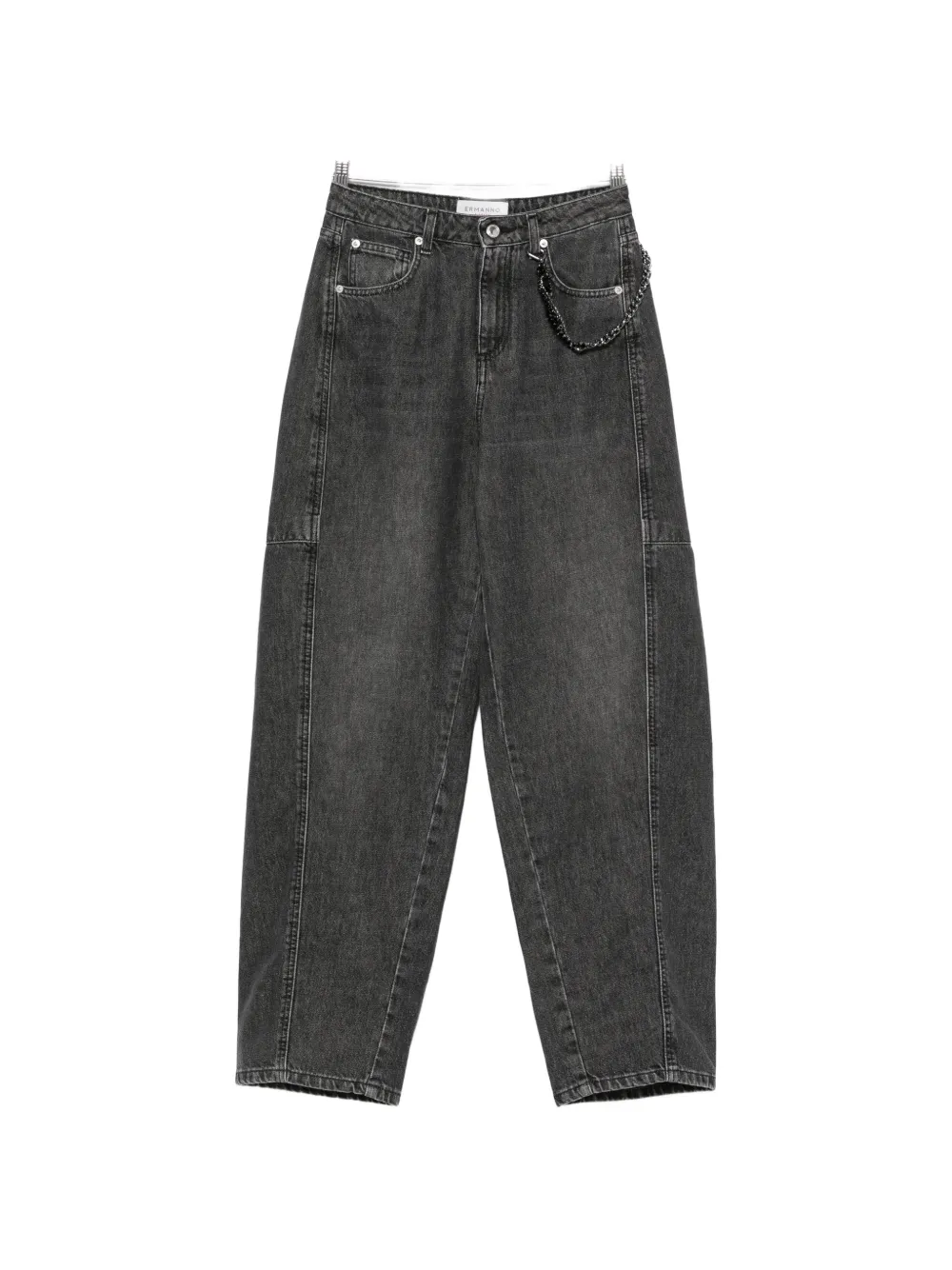 ERMANNO FIRENZE chain-link wide-leg jeans - Grau