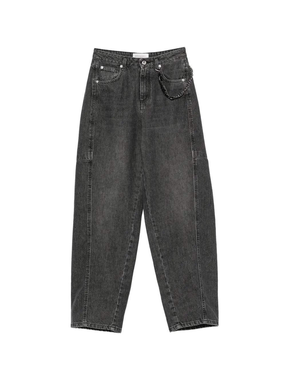 ERMANNO FIRENZE chain-link wide-leg jeans - Grigio