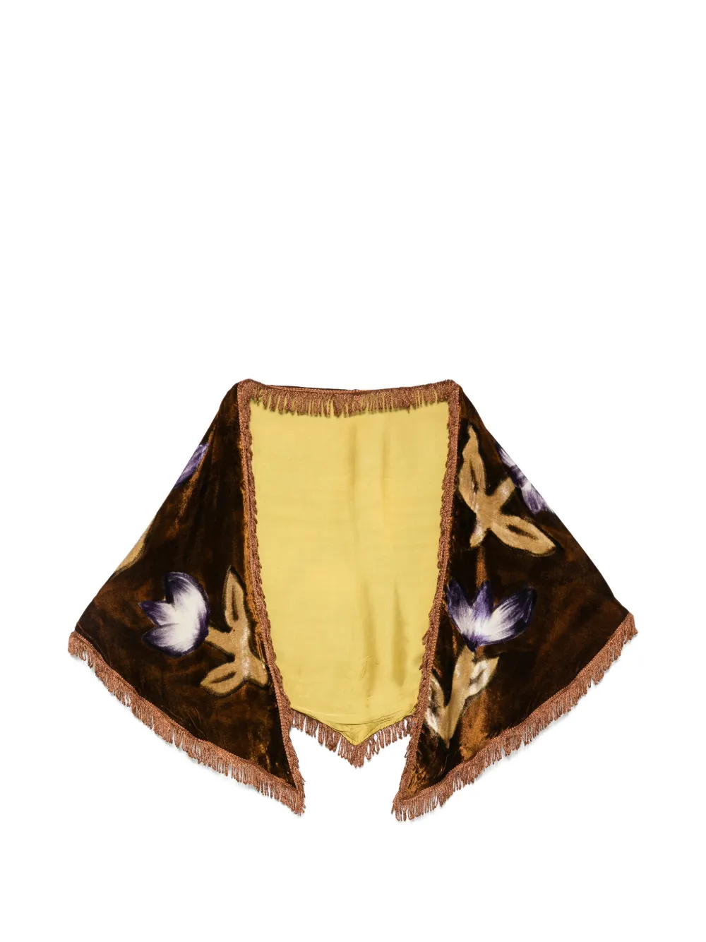 SGOMBERO CANTINE floral-print fringed scarf