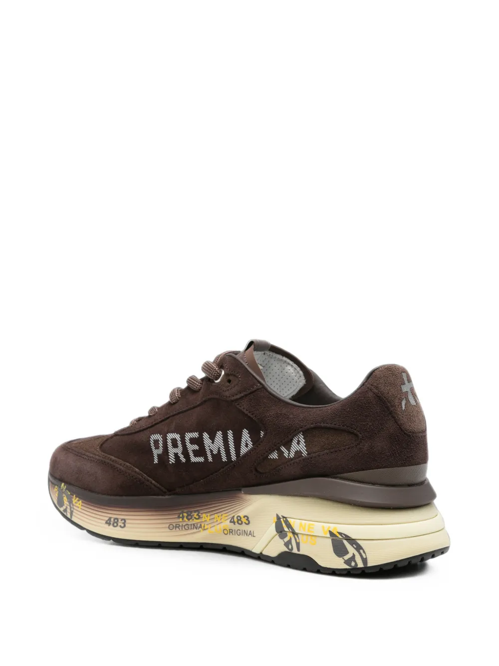 Premiata Moerun panelled sneakers Bruin