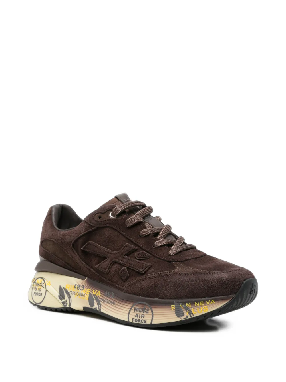 Premiata Moerun panelled sneakers Bruin