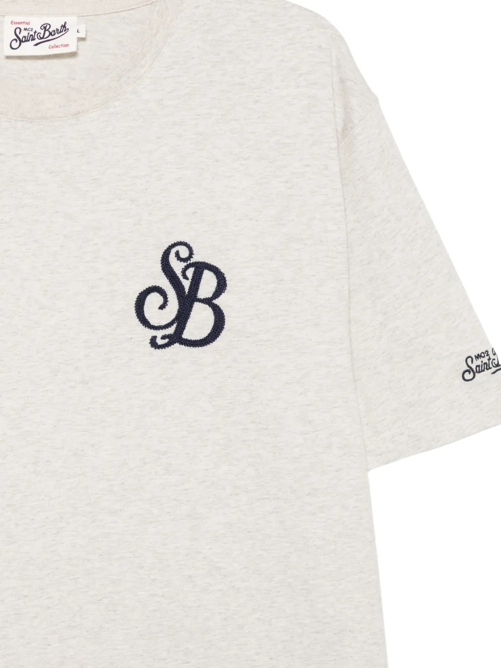 MC2 Saint Barth Arnott T-shirt met geborduurd logo Grijs