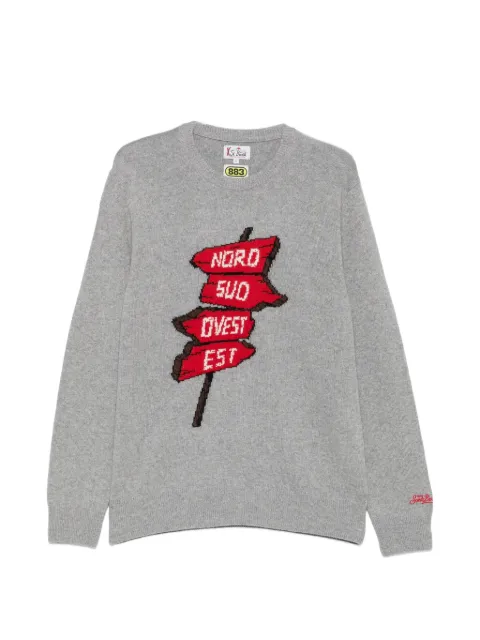 MC2 Saint Barth Heron intarsia-knit crew-neck sweater
