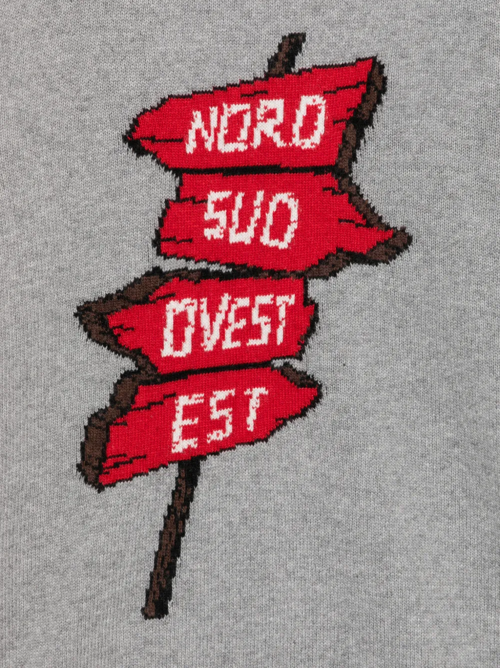 MC2 Saint Barth Heron intarsia-knit crew-neck sweater Grijs