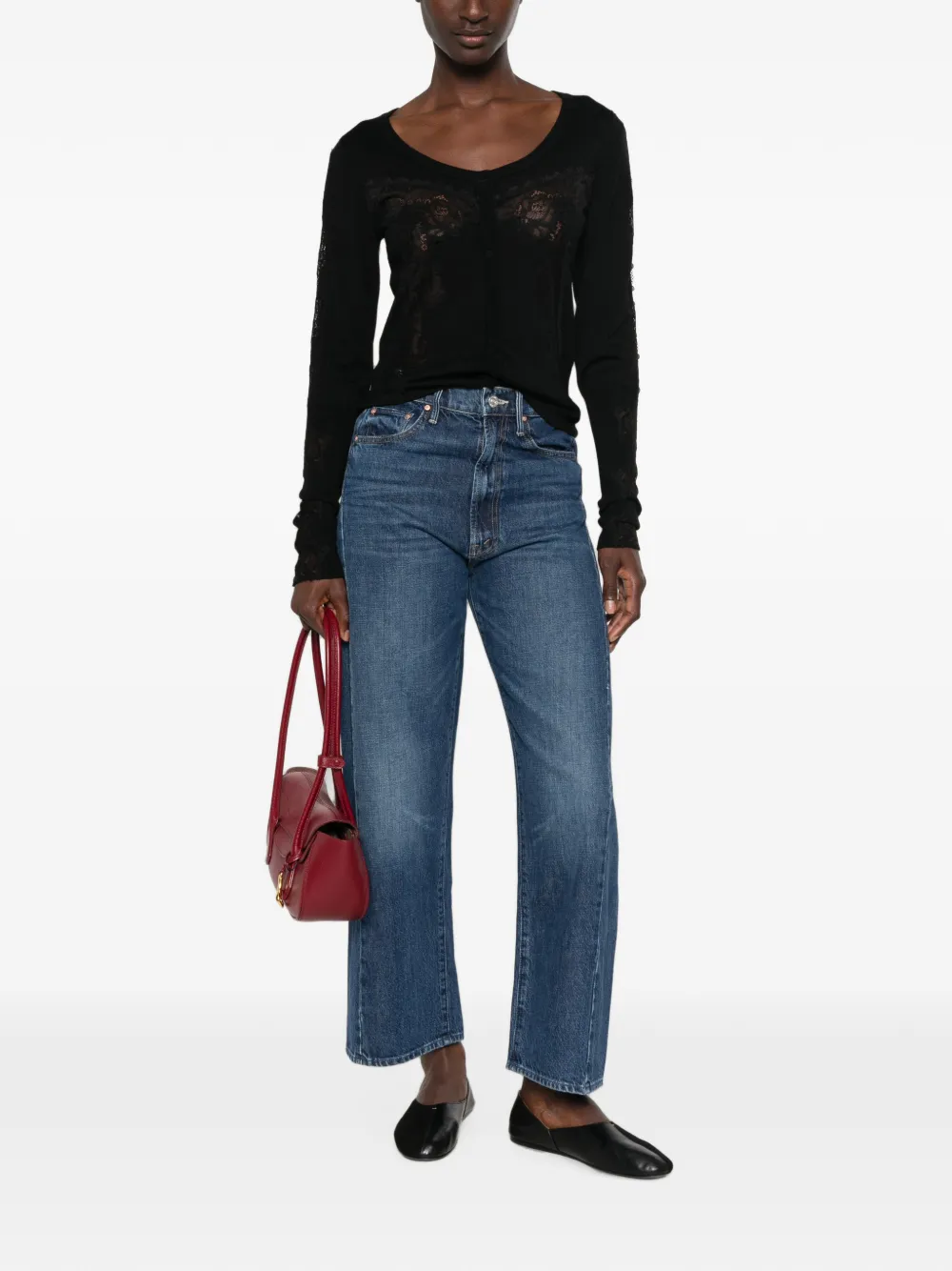 MOTHER Cropped jeans Blauw