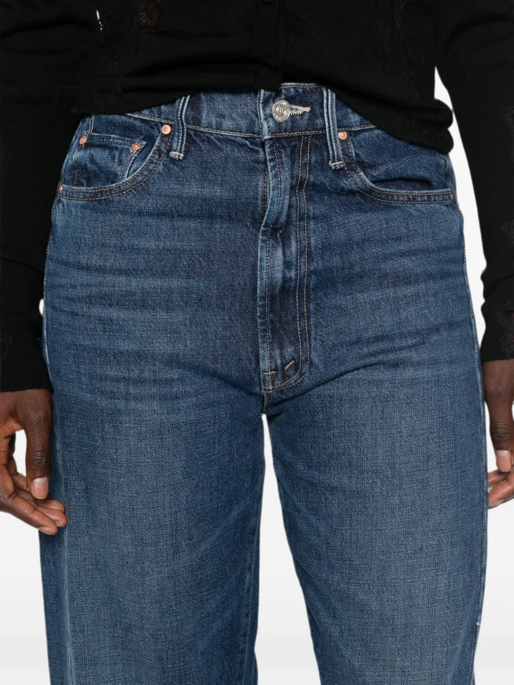 MOTHER Cropped jeans Blauw