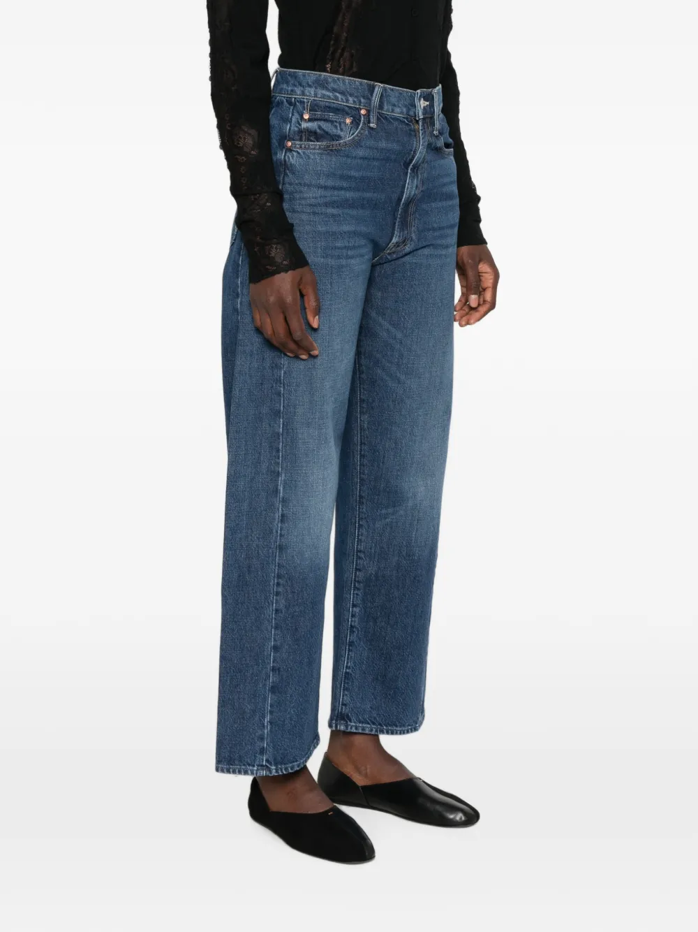 MOTHER Cropped jeans Blauw