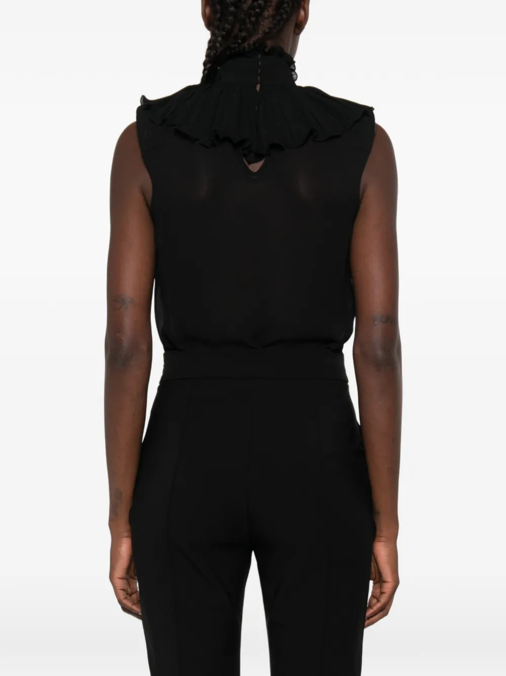 Elisabetta Franchi Top met ruches Zwart