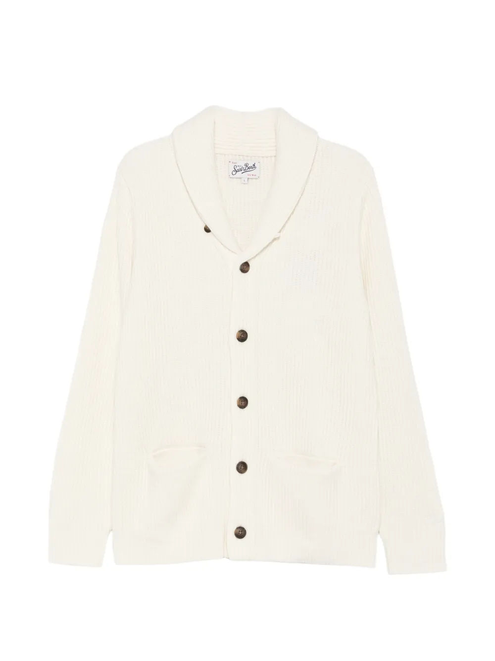 MC2 Saint Barth Glasgow ribbed shawl-collar cardigan - Tons neutres MC2 Saint Barth Glasgow ribbed shawl-collar cardigan - Tons neutres