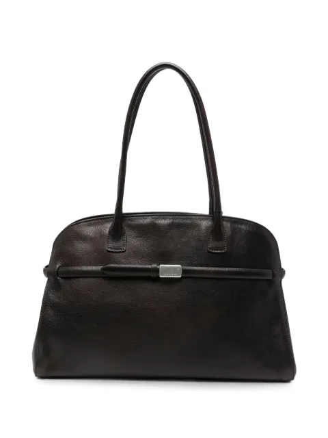 Orciani large Aura Soft logo-plaque leather tote bag