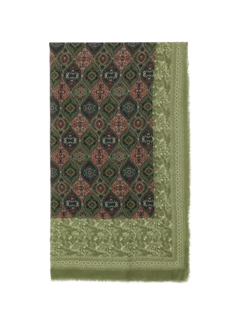 SGOMBERO CANTINE paisley-print frayed scarf
